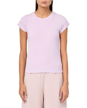 Pj Salvage Lacey Basics Short Sleeve Tee - Pink