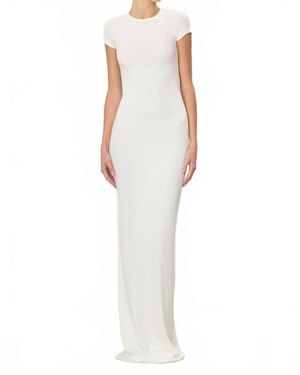 ÉTERNE Cap Sleeve Maxi Dress - White