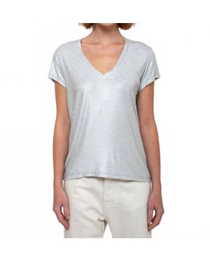 Monday12 Liat V Neck Jersey Top - Blue