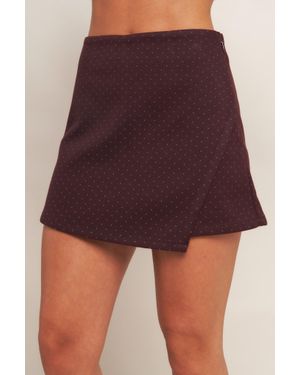 TRUEDAMES French Girl Woven Skort - Purple