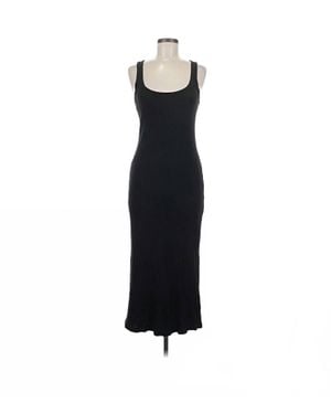 James Perse Ribbed Cotton Tank Dress - Black