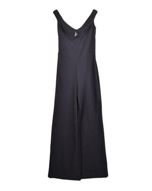 Aniye By V-Neck Wide-Leg Stretch Jumpsuit - Blue