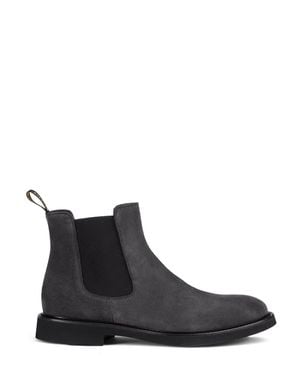 Doucal's Beatles Elastic Panel Calf Leather Ankle Boots - Black