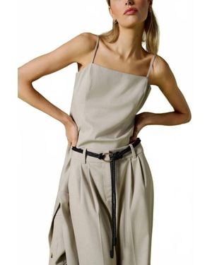 FAVORITE DAUGHTER The I'M Back Square-Neck Top - Gray