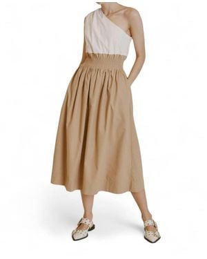 AUREUM Lina One Shoulder Dress - Natural