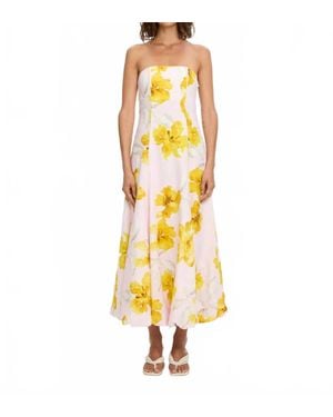Kivari Francine Strapless Maxi Dress - Metallic