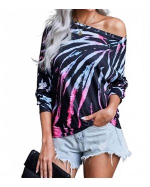 Full Time Purchase Valerie Tie Dye Top - Blue