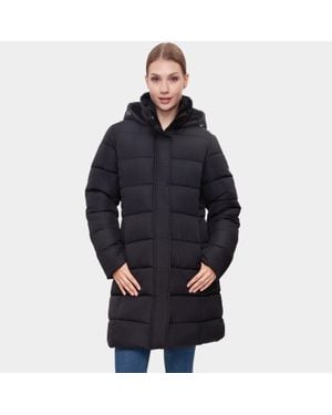 Rokka&Rolla Insulated Long Winter Coat Fleece Hood Parka Jacket - Blue