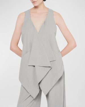 AS by DF Luxembourg Twill Vest - Gray
