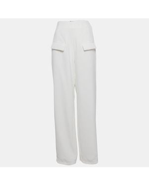 Odd Muse Crepe High-Rise Wide Leg Pants - White