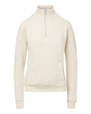 Mv Sport Cloud Fleece Quarter-Zip Sweatshirt - White