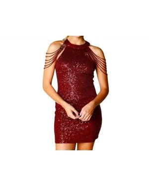 Bestto Bodycon Holiday Dress - Red