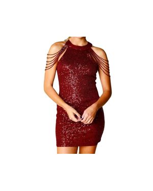 Bestto Bodycon Holiday Dress - Red