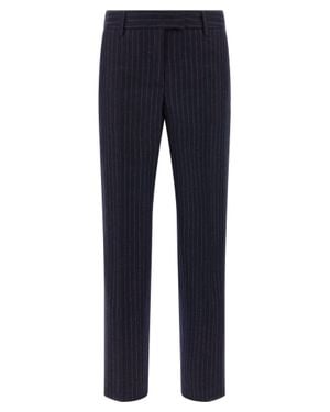 Alberto Biani Virgin Wool Dress Pants - Blue