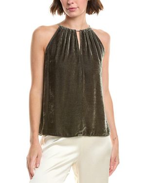 Velvet By Graham & Spencer Aleah Silk-Blend Top - Green