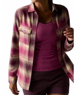 Rabbit High Country Long Sleeve Flannel Shirt - Red