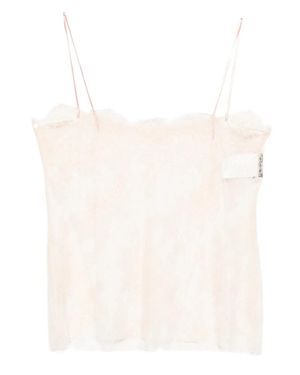 Alberta Ferretti Refined Fitted Top With Subtle Sleeve Detail - Natural