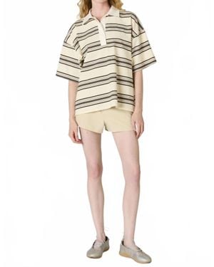 Nia Ronda Striped Top - Natural