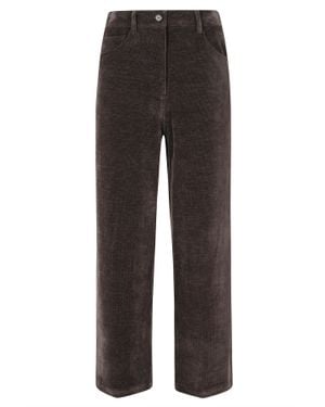 Low Classic Charcoal Stretch Corduroy Soft-Fit Pants - Black