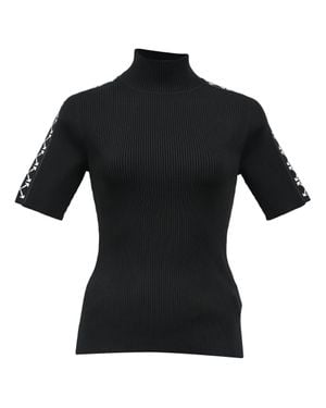 Off-White c/o Virgil Abloh Bold Arrow Band Turtleneck Top - Black