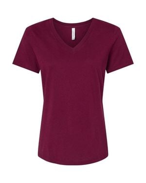 Bella Canvas Relaxed Jersey V-Neck Tee - Purple