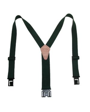 Perry Suspenders Elastic 1.5 Inch Wide Hook End Suspenders - Black