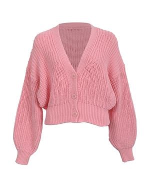 IRO Uberta Oversized Ribbed Cardigan - Pink