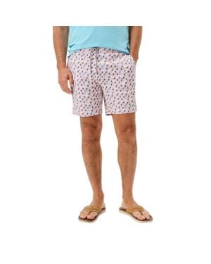 Johnnie-o Half Elastic Swim Trunks - Pink