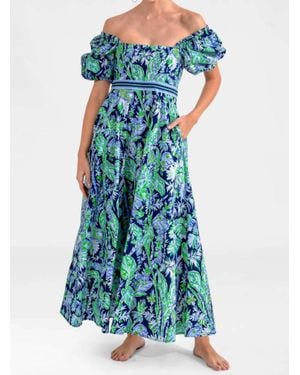 Gretchen Scott Promenade Vintage Vines Dress - Blue