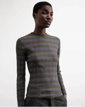 YMC High Rains Striped Top - Black