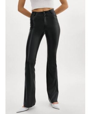Lamarque Kaida Faux Leather Flare Pant - Black