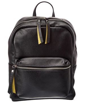 Italian Leather Backpack - Black