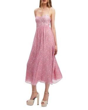 Bardot Milika Floral Midi Dress - Pink