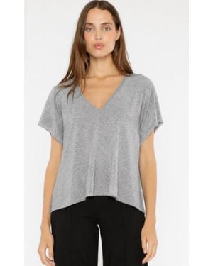 Ripley Rader Everyday V Neck Top - Gray