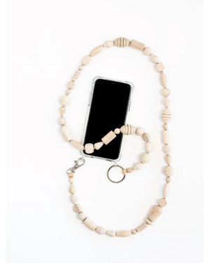 Ina Seifart Perlemix Crossbody Phone Necklace - White