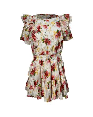 LoveShackFancy Natasha Floral Printed Mini Dress - Multicolor