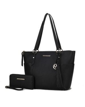 MKF Gloria Tote Bag With Wallet Set By Mia K - Black