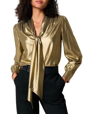LILYSILK Bow Tie Silk Blouse - Black