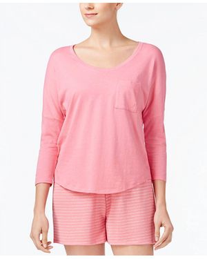 Nautica Sleepwear Pocket Pajama Top - Pink