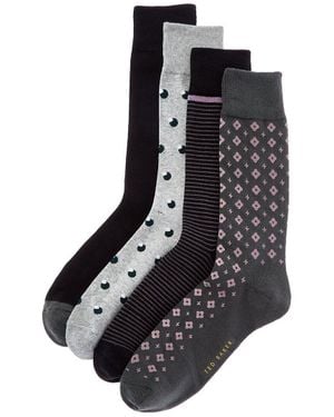 Ted Baker 4Pk Dress Socks - Black