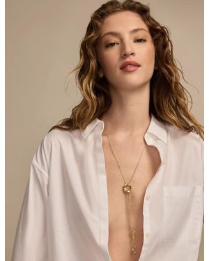 Lucky Brand Flower Lariat Necklace - Natural