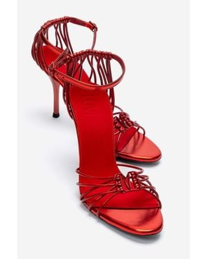 Prologue Shoes Arona Ankle Strap Stiletto Sandal - Red