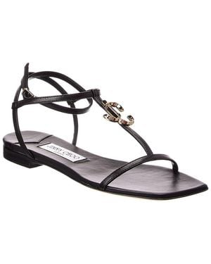 Jimmy Choo Jc Leather Sandal - Metallic