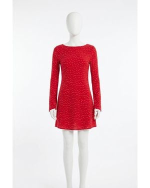 Z Supply Campbell Dot Crepe Mini Dress - Red