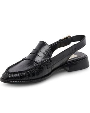 Dolce Vita Hardi Loafer Patent Leather Slingback Htat1652 - Black