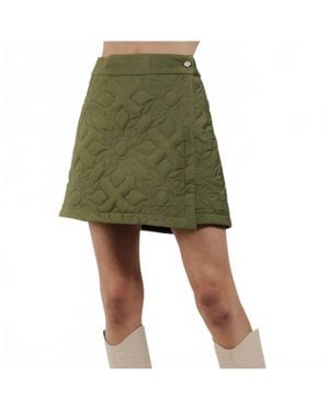 LOVE THE LABEL Melanie Quilted Mini Skirt - Green
