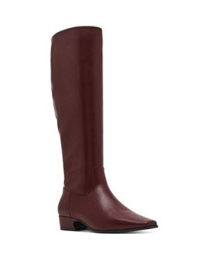 Madden Girl Florance Faux Leather Wide Calf Knee-High Boots - Brown