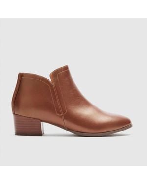 Frankie Novah Leather Bootie - Brown