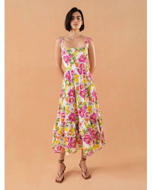 Borgo De Nor Daniela Midi Dress - Orange