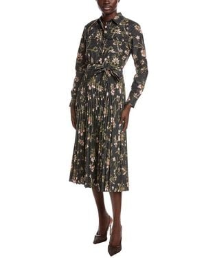 Derek Lam 10 Crosby Kenza Pleated Midi Dress - Metallic